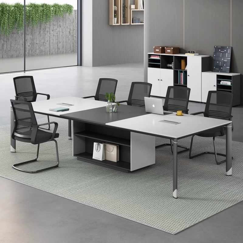 Office Furniture Custom - カスタマイズ可能なモダンな小型木製デスク（家庭、学校、病院、現代的な会議室用家具）
