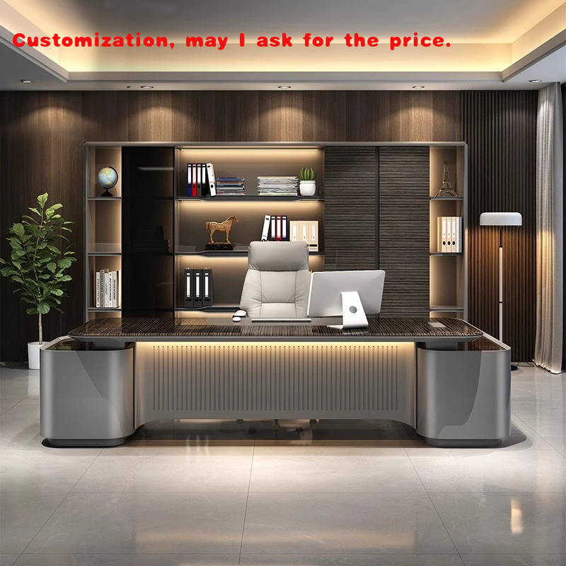 高級漆塗りエグゼクティブデスク、大型モダンオフィス家具、社長 - Office Furniture Custom のレビューと価格