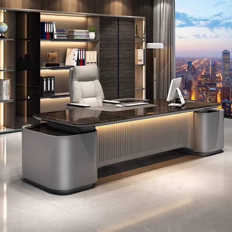 高級漆塗りエグゼクティブデスク、大型モダンオフィス家具、社長 - Office Furniture Custom のレビューと価格