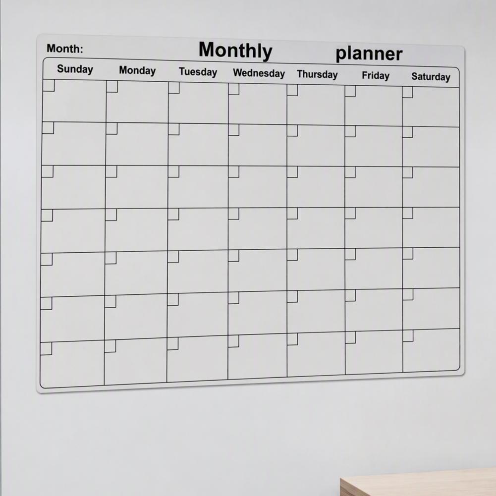 冷蔵庫用ドライイレース磁気カレンダー、再利用可能な月間プラン - Magnetic Whiteboard Calendar のレビューと価格