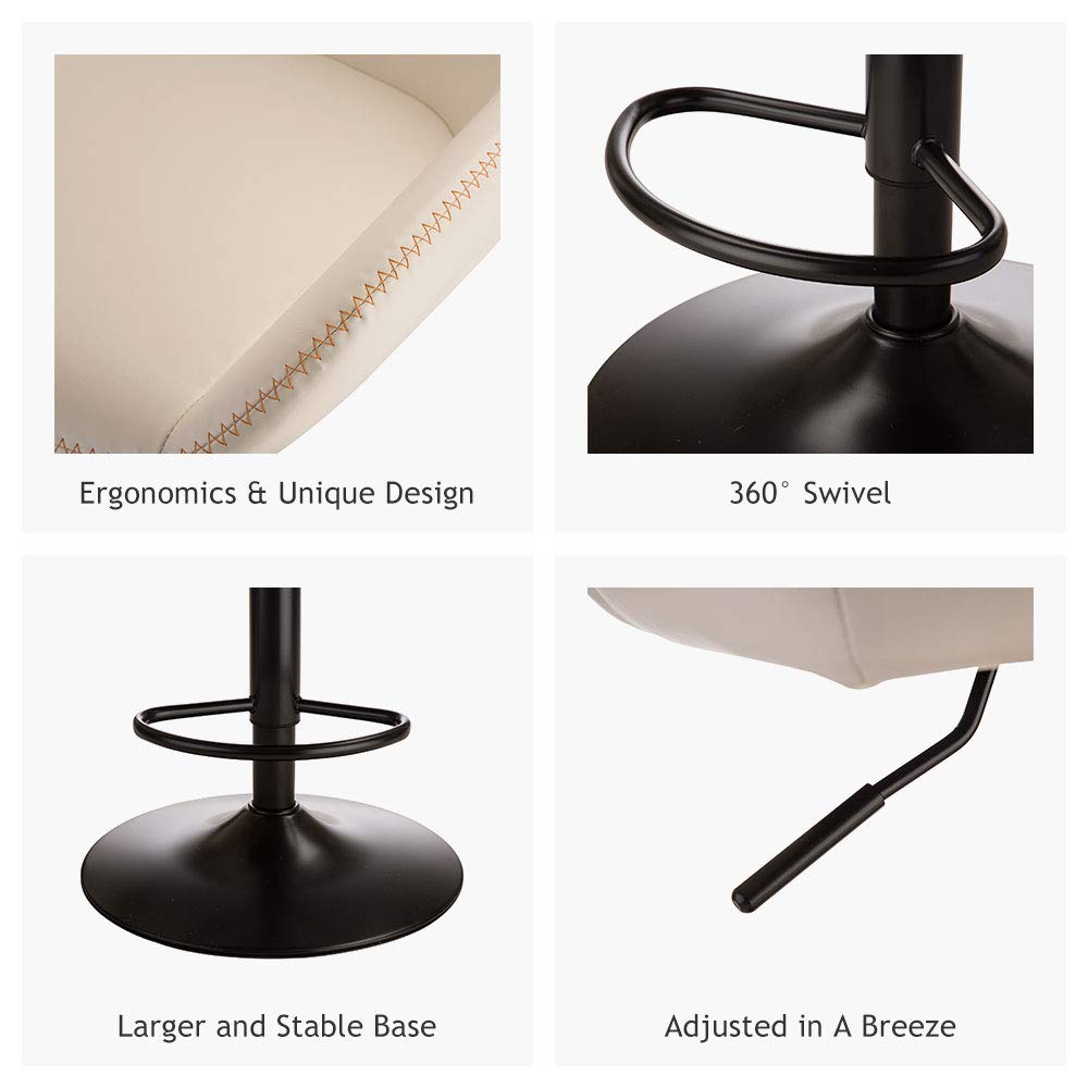 3ピースパブテーブル＆回転式PUバースツールセット、高さ調節 - Office Furniture Custom のレビューと価格
