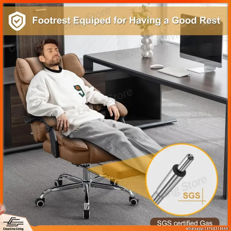 加熱機能付きマッサージオフィスチェア、90〜135度リクライ - Office Footrest Cushion のレビューと価格