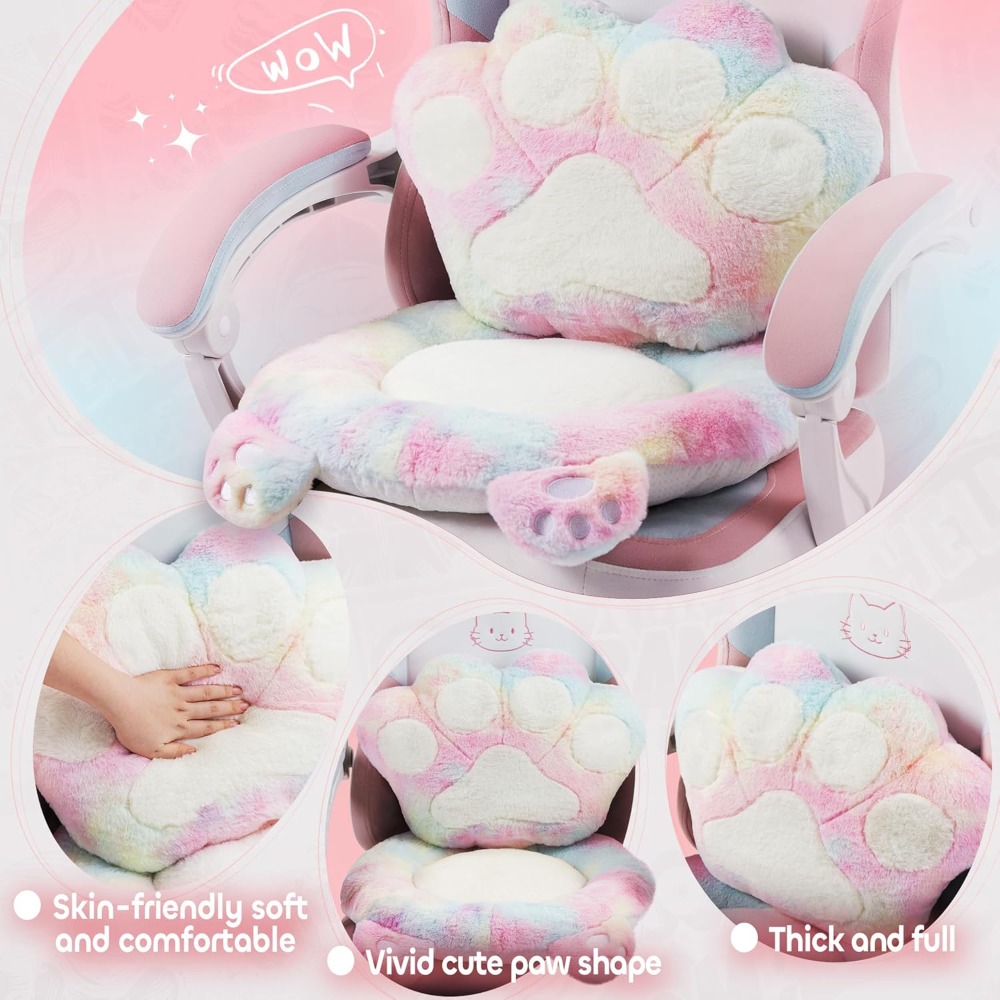 ゲーミングチェア かわいい 猫耳足腰とクッション付き 人間工 - Office Footrest Cushion のレビューと価格