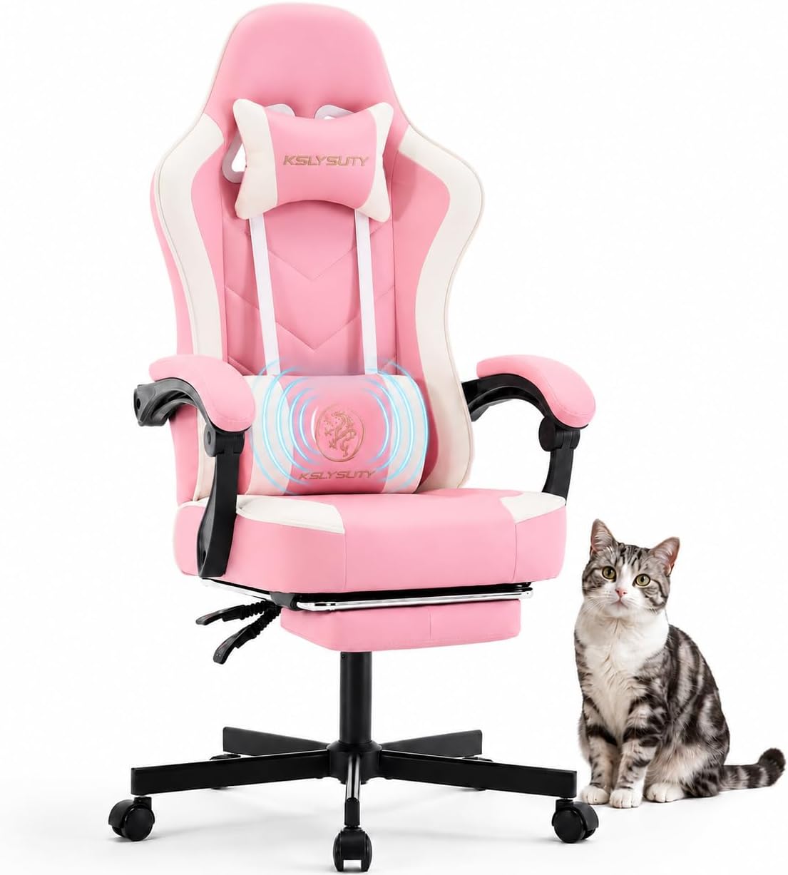 人間工学に基づいたハイバックゲーミングチェア、フットレスト、 - Office Footrest Cushion のレビューと価格