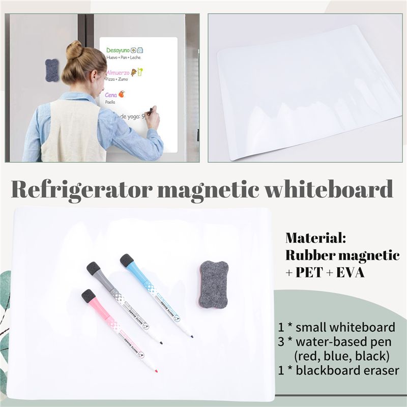 1 Apr.冷蔵庫用磁気ホワイトボードカレンダー、ペン3本と - Magnetic Whiteboard Calendar のレビューと価格