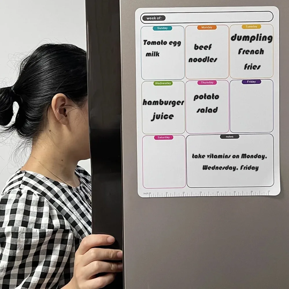 消せる週間計画スケジュールカレンダー ソフトマグネット冷蔵庫 - Magnetic Whiteboard Calendar のレビューと価格
