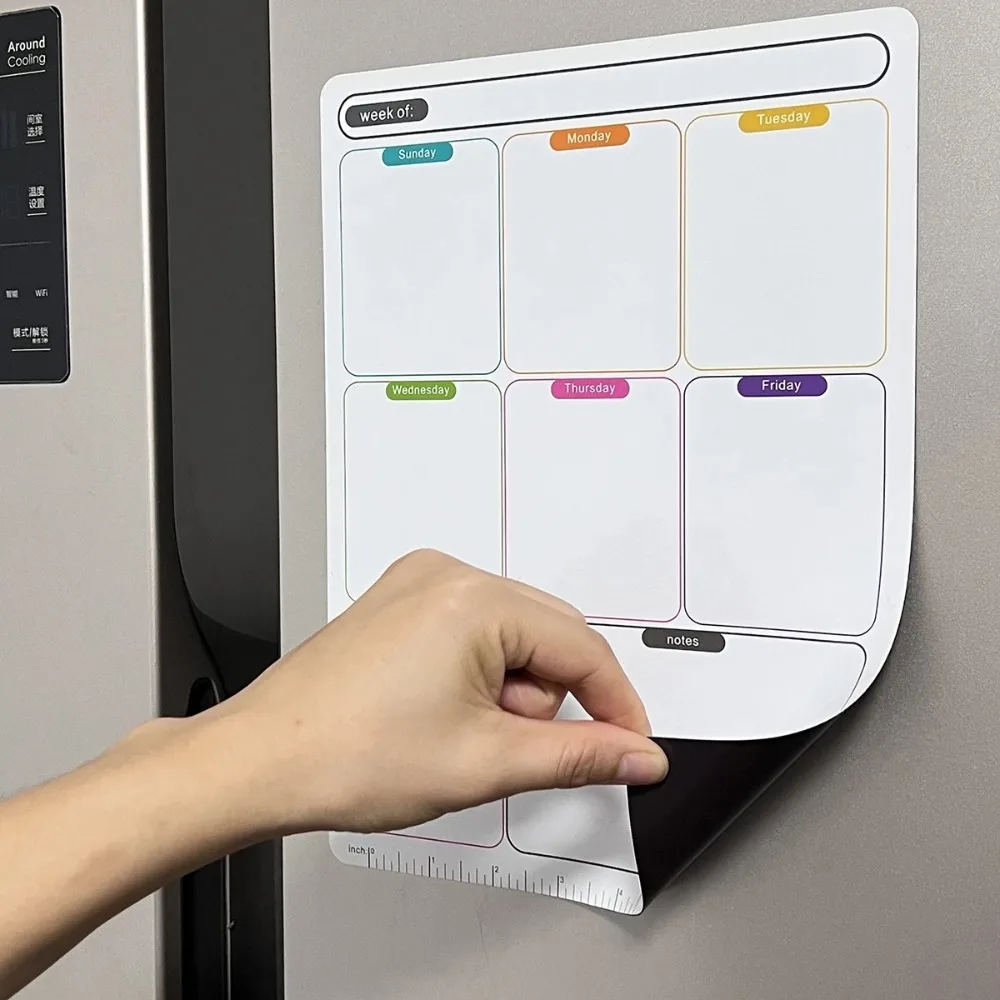 消せる週間計画スケジュールカレンダー ソフトマグネット冷蔵庫 - Magnetic Whiteboard Calendar のレビューと価格