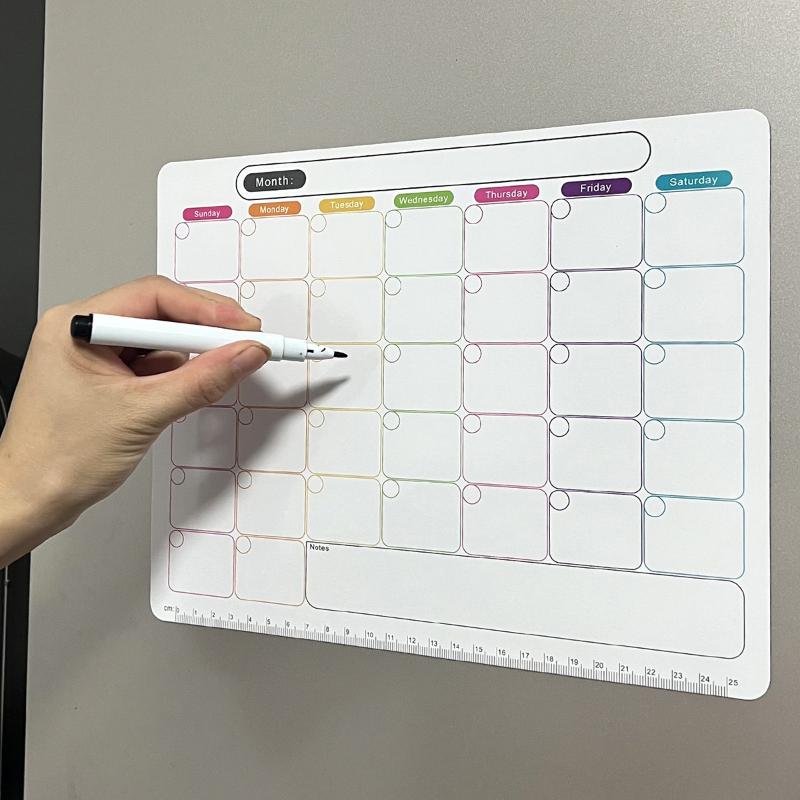 磁気冷蔵庫ドライイレース月間カレンダープランナーホワイトボー - Magnetic Whiteboard Calendar のレビューと価格