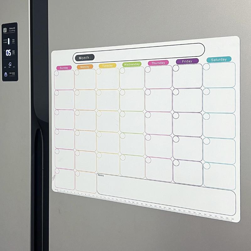 磁気冷蔵庫ドライイレース月間カレンダープランナーホワイトボー - Magnetic Whiteboard Calendar のレビューと価格
