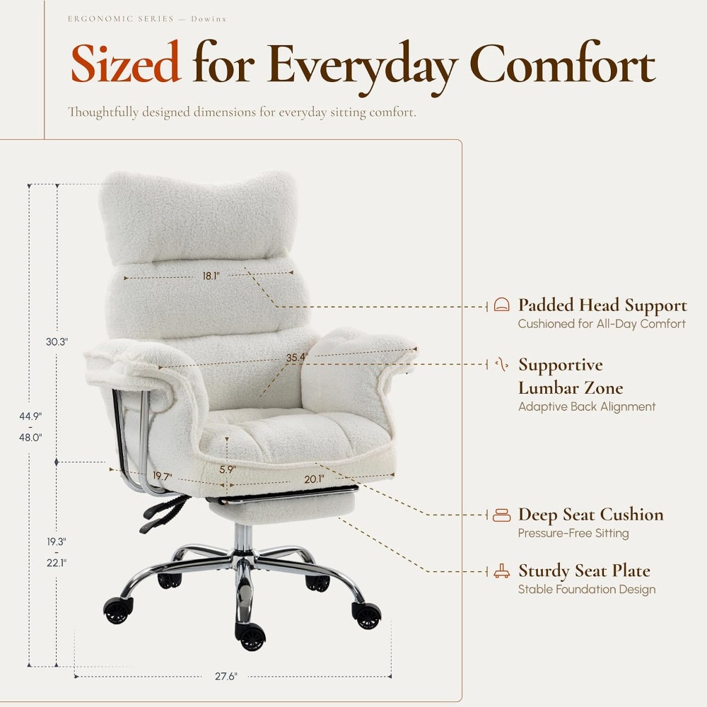 人間工学に基づいた大型で背の高いオフィスチェア、厚いクッショ - Office Footrest Cushion のレビューと価格